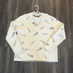Logo jacquard knit jumper